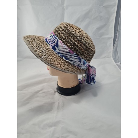 cappello donna paglia morbida con visiera
